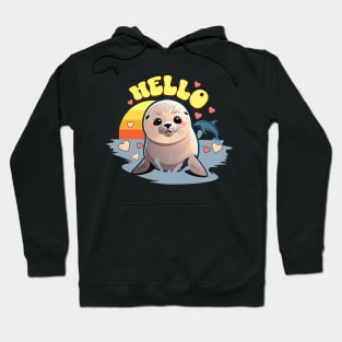 Cute Seal Sea Animals Seals Nealogy Who Loves Seals Hoodie